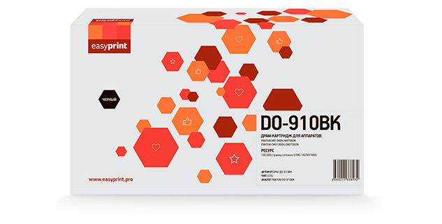 

Драм-картридж (фотобарабан) лазерный EasyPrint (DO-910BK), черный, 100000 страниц, совместимый для Pantum M9106DN/M9706DN/CM9106DN/CM9706DN (DPM-DO-910BK)