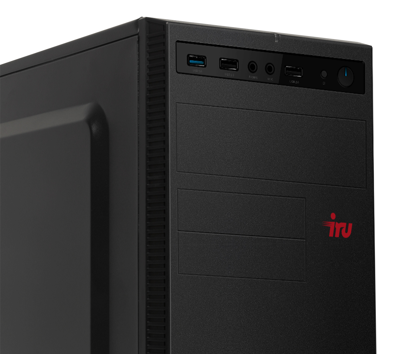 Системный блок IRU Home 310H6SE, Intel Core i3 12100 3.3 ГГц, 16Gb RAM, 256Gb SSD, без ОС, черный (1994644) б/у, после ремонта (замена основной платы и процессора), следы эксплуатации, царапина 9см на верхней крышке, полный комплект
