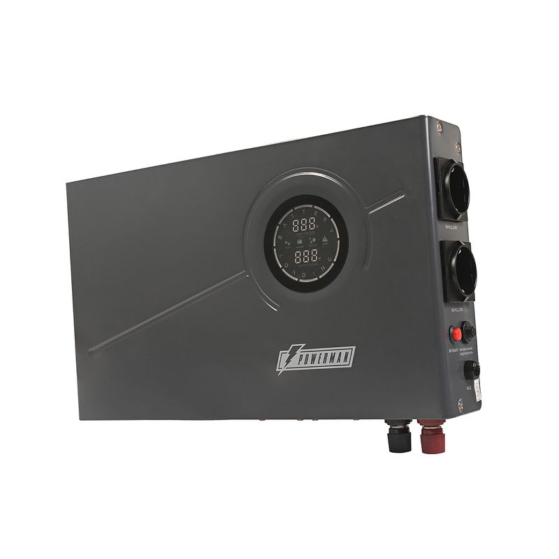 ИБП Powerman Smart 800 INV Graphite, 800 VA, 480 Вт, темно-серый (6195081) (без аккумуляторов)