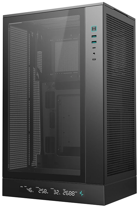 Корпус Deepcool CH270 DIGITAL, Mini-Tower, без БП, черный