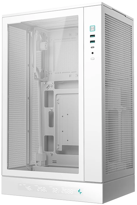 Корпус Deepcool CH270 DIGITAL, Mini-Tower, без БП, белый