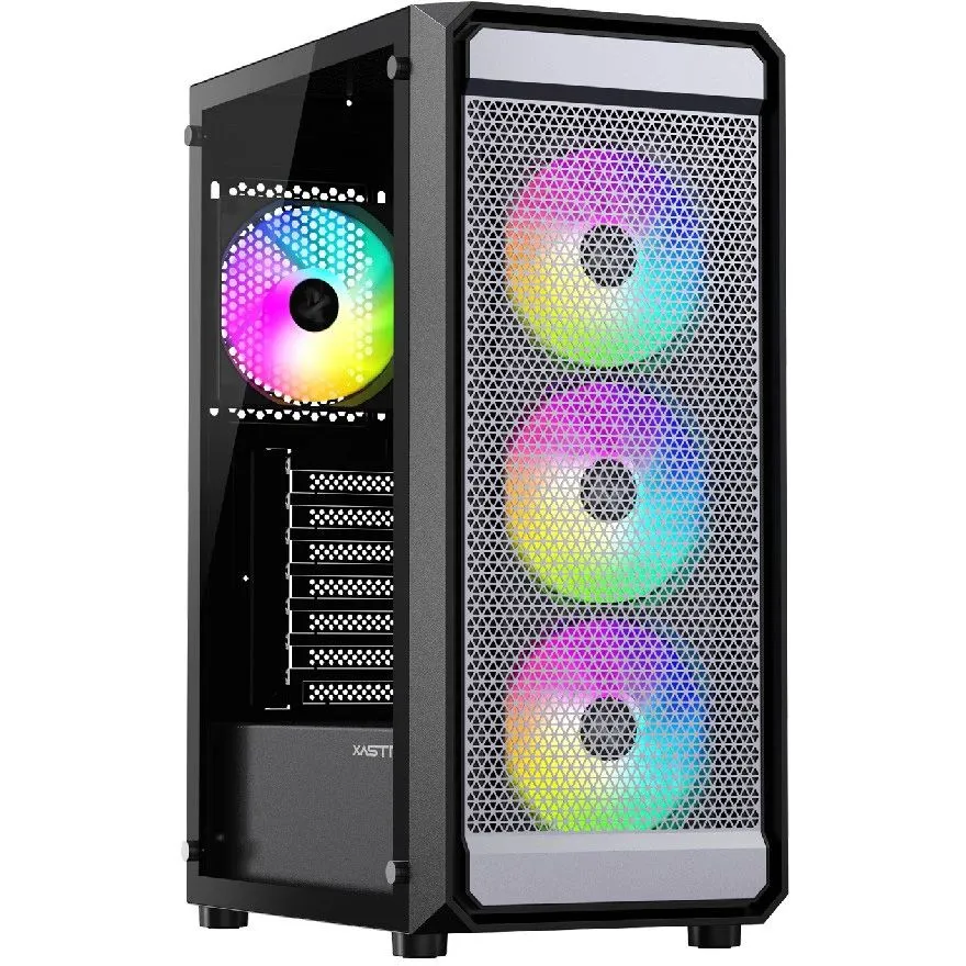 Корпус XASTRA A403 4ARGB, Midi-Tower, без БП, черный