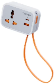 Сетевой фильтр Tessan TS-TA01ALDE, 1-розетка, серый