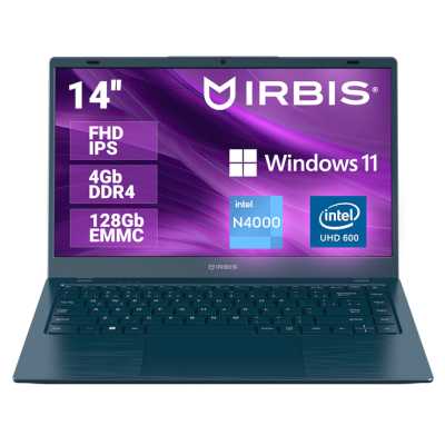 Ноутбук 14" IRBIS Breeze, синий (14NBC1003)