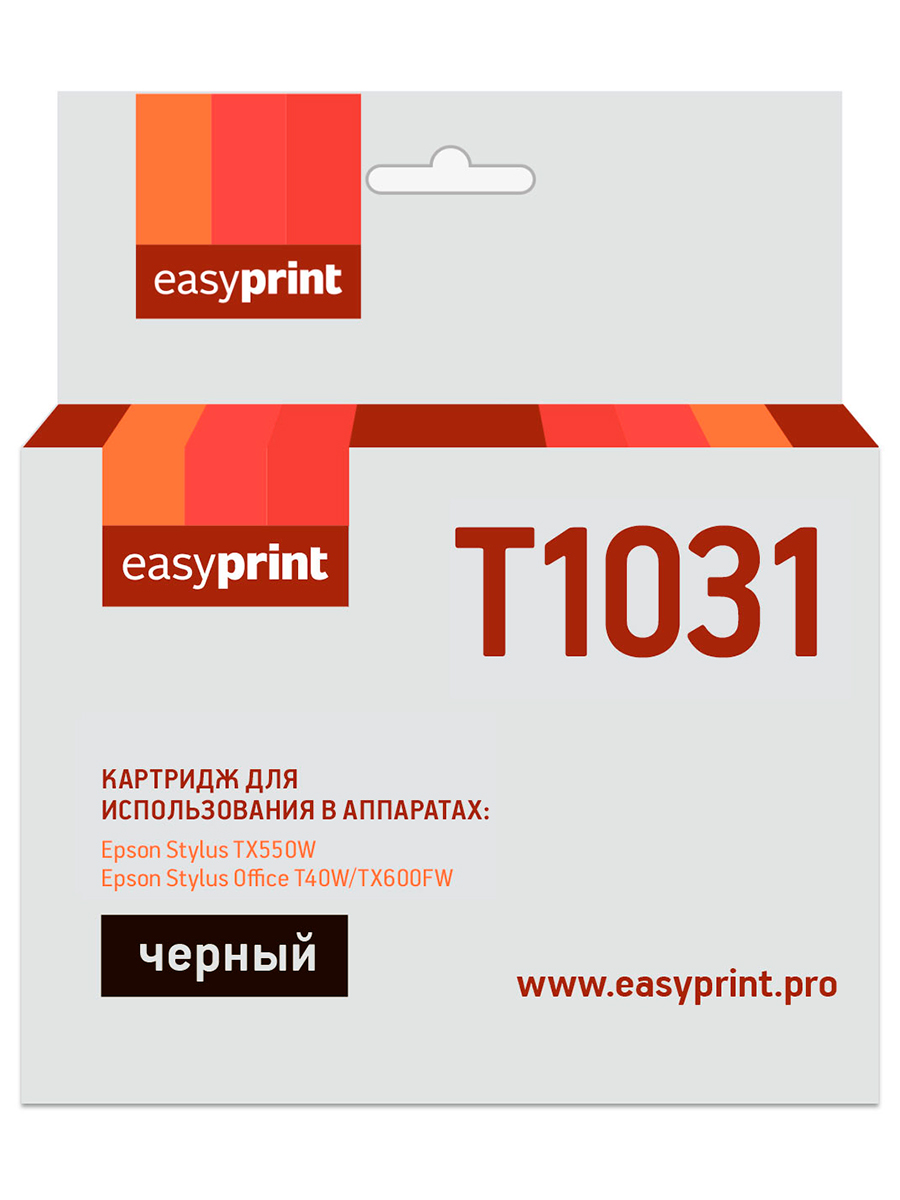 

Картридж EasyPrint IE-T1031 для Epson Stylus TX550W/Office T40W/TX600FW, черный, с чипом