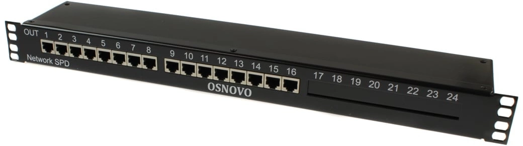 Грозозащита Osnovo, RJ-45/RJ-45, 1 Гбит/с (14276)