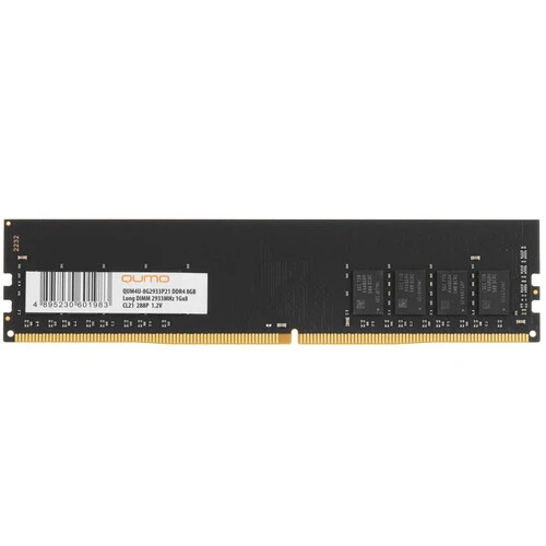 

Память DDR4 DIMM 8Gb, 2933MHz, CL21, 1.2V, Qumo (QUM4U-8G2933P21), QUM4U-8G2933P21