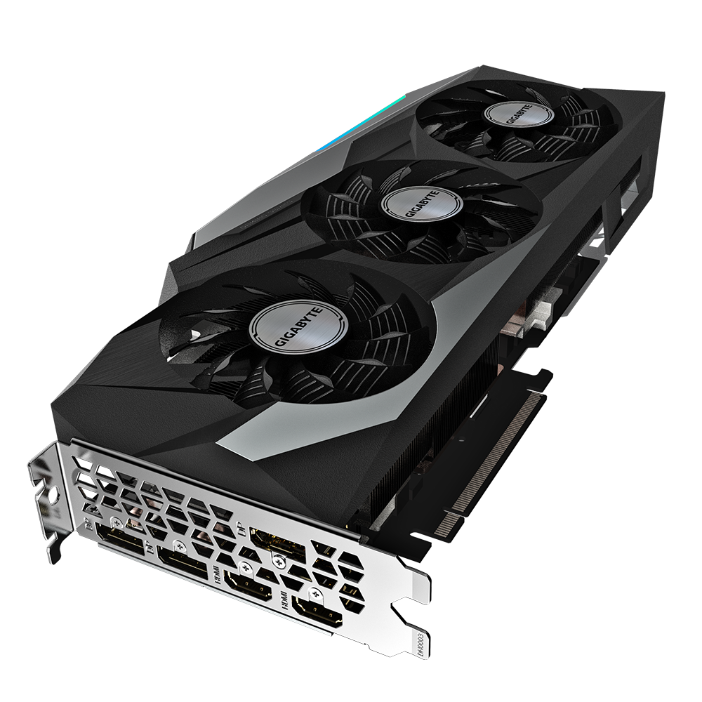 Видеокарта GIGABYTE NVIDIA GeForce RTX 3090 GAMING OC, 24Gb DDR6X, 384 бит, PCI-E, 2HDMI, 3DP, Retail (GV-N3090GAMING OC-24GD) б/у, после ремонта (ремонт/замена системы охлаждения в сборе), следы эксплуатации/установки, видеокарта в коробке