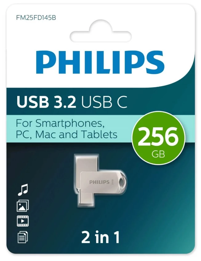 Флешка 256 PHILIPS 2-in-1