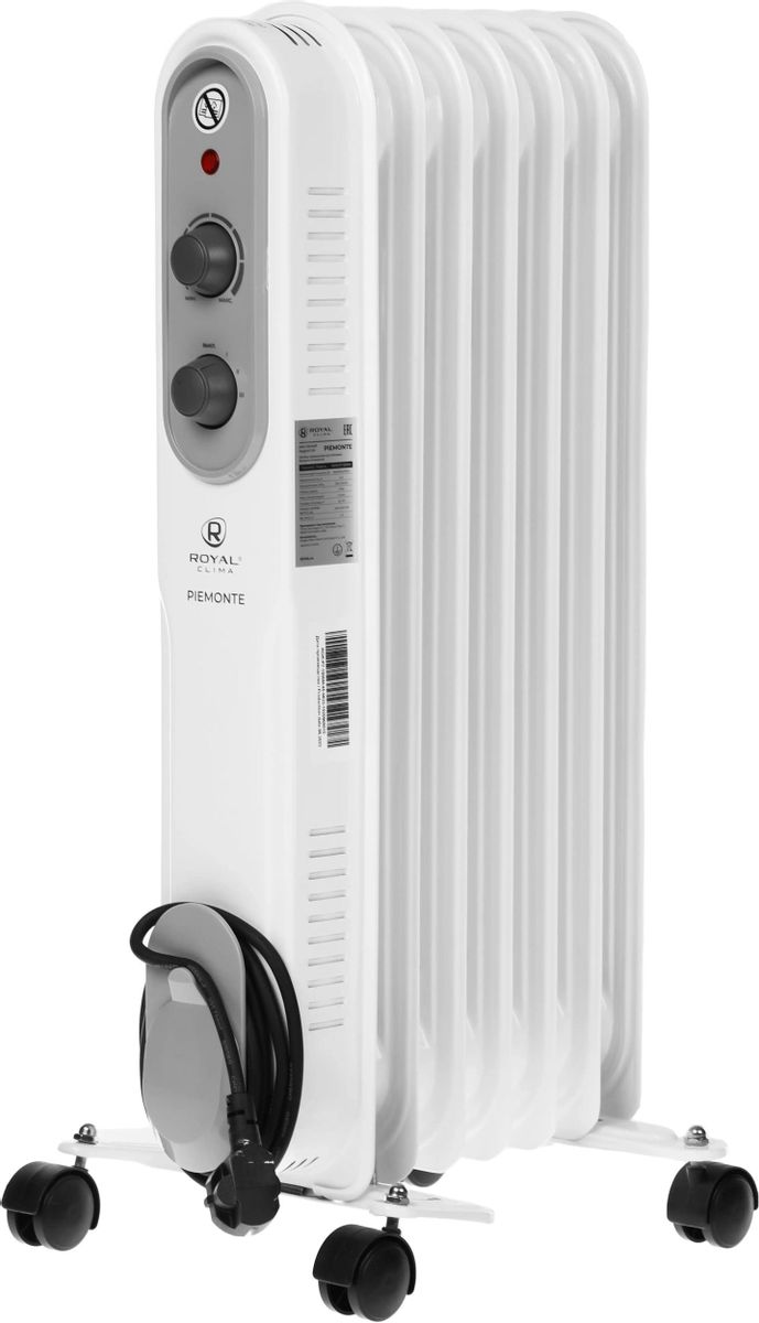 Обогреватель масляный 1.5 кВт, до 20 м², Royal Clima ROR-P7-1500M PIEMONTE