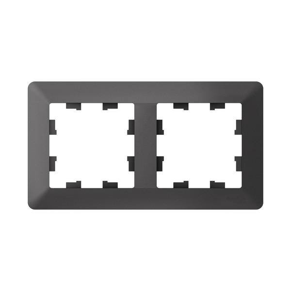 Рамка Systeme Electric AtlasDesign Air, 2-поста, базальт