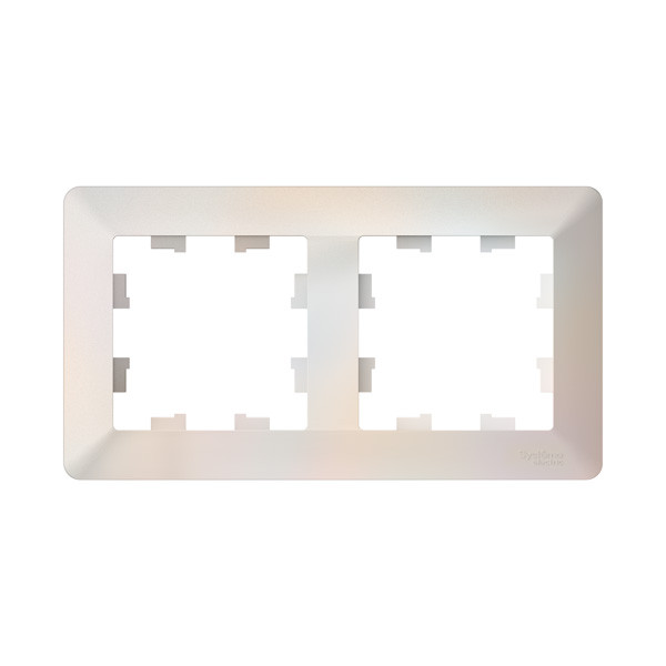 Рамка Systeme Electric AtlasDesign Air, 2-поста, жемчуг