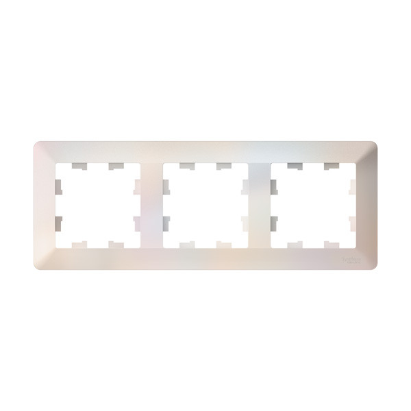 Рамка Systeme Electric AtlasDesign Air, 3-поста, жемчуг