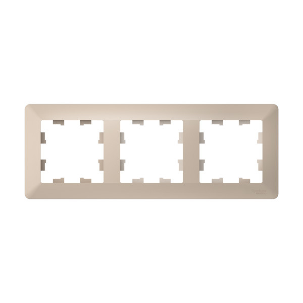 Рамка Systeme Electric AtlasDesign Air, 3-поста, песочный