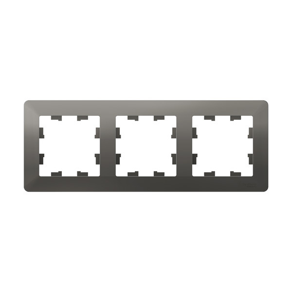 Рамка Systeme Electric AtlasDesign Air, 3-поста, сталь