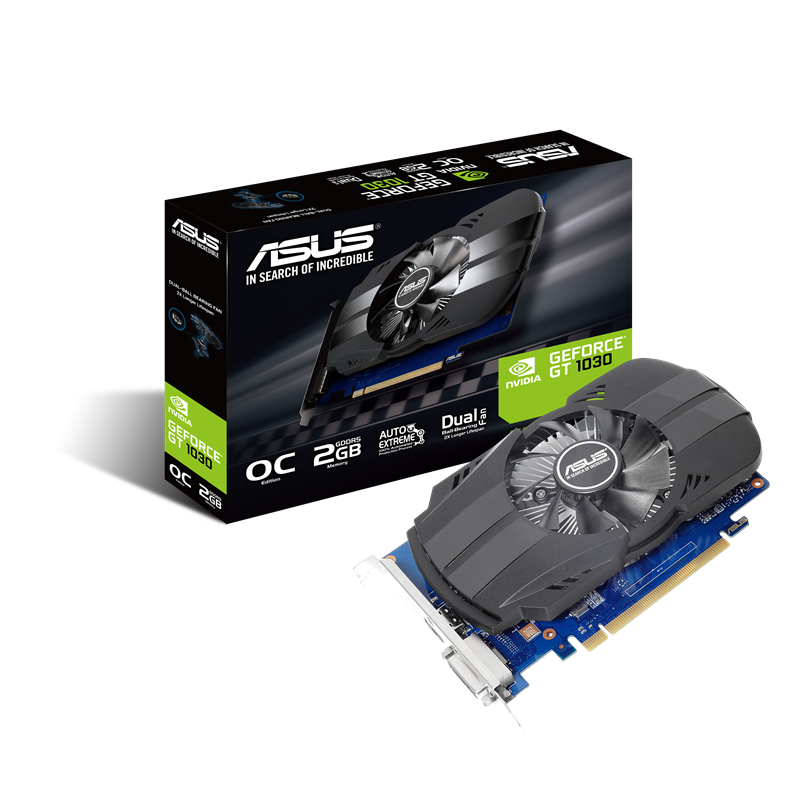 Видеокарта ASUS NVIDIA GeForce GT 1030, 2Gb GDDR5