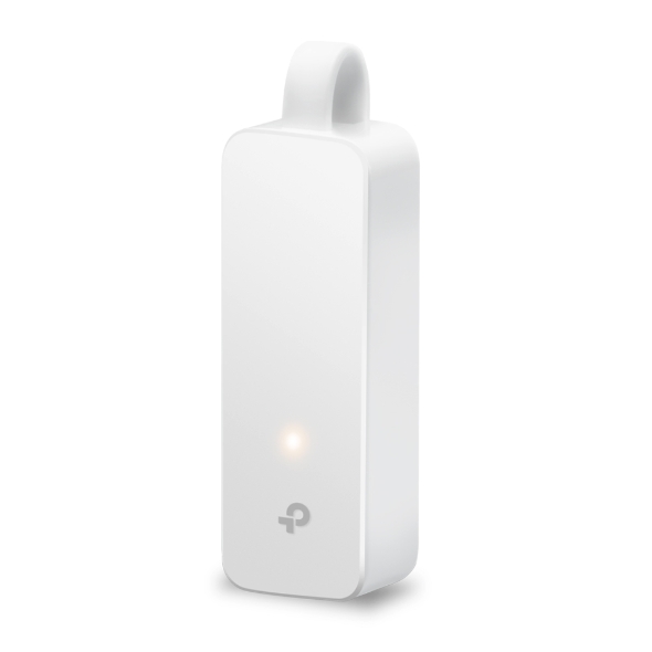 Сетевая карта TP-LINK UE300C, 1xRJ-45, 10/100/1000 Мбит/с, USB 3.0 Type‑C, Retail б/у, незначительные следы эксплуатации