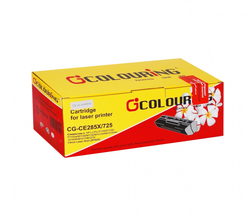 

Картридж лазерный Colouring CG-CE285X (CE285X), черный, 2000 страниц, совместимый, для LJ Pro P1100/P1102/P1102w/M1130/M1132/M1212nf/M1212nfw/1214nfh/М1217/M1210, Canon Laser Shot LBP6000/6018/6020/6020B