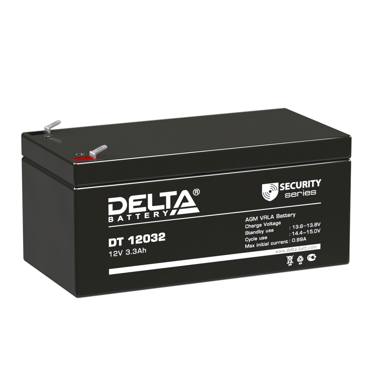 

Аккумуляторная батарея для ОПС Delta DT 12032, 12V, 3.3Ah (DT 12032), Черный, DT 12032