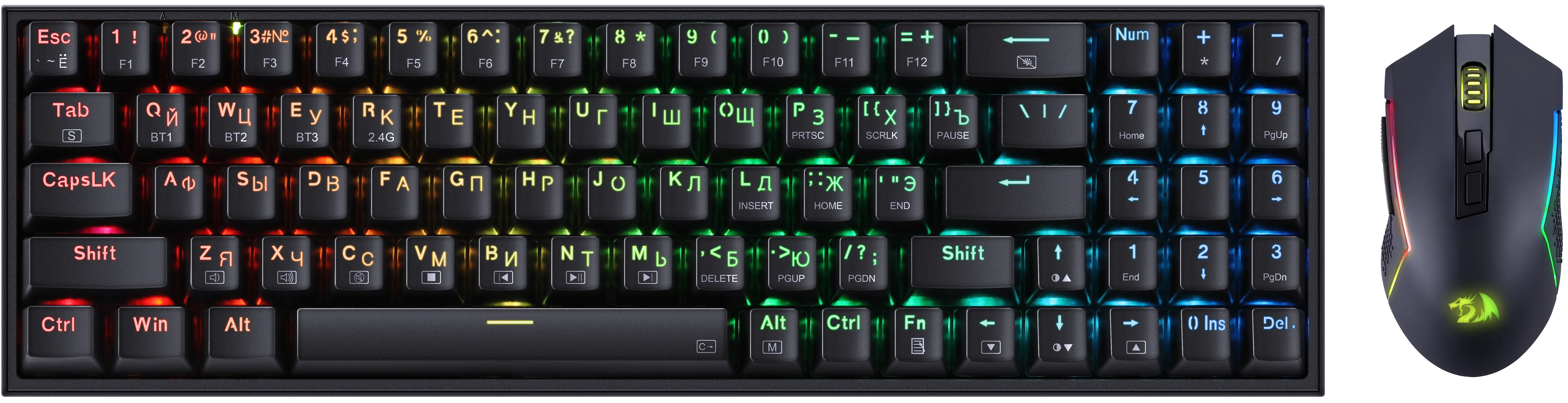 Клавиатура + мышь Redragon S136, USB, черный (72158)