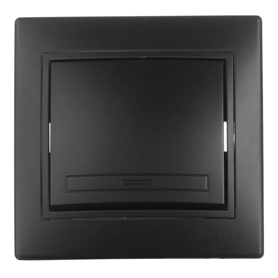 Выключатель LEZARD, 1кл., черный бархат