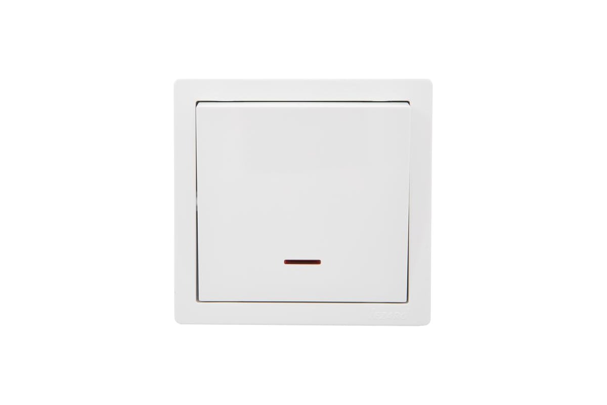 Выключатель LEZARD, 1кл., белый