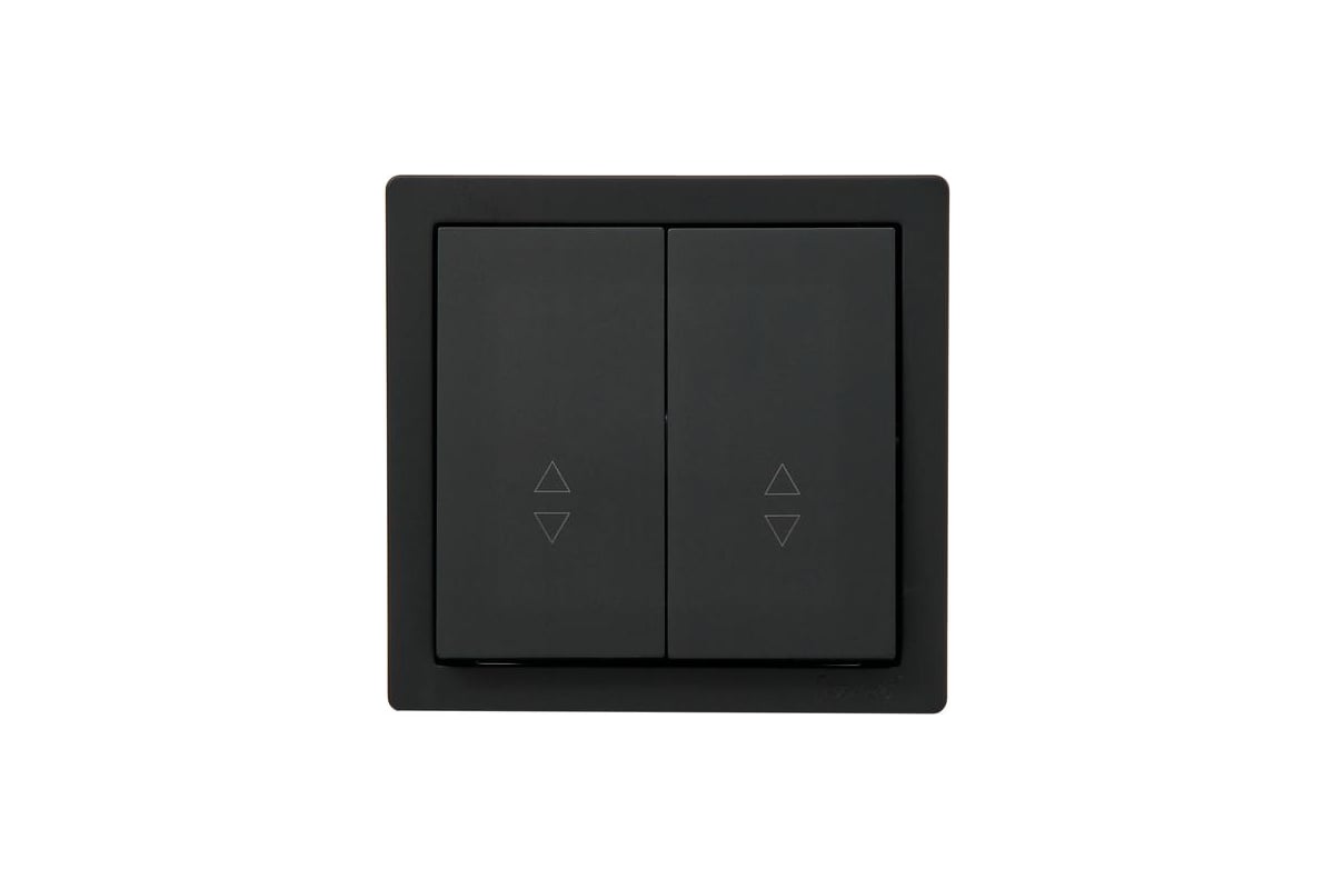 Выключатель LEZARD, 2кл., черный бархат