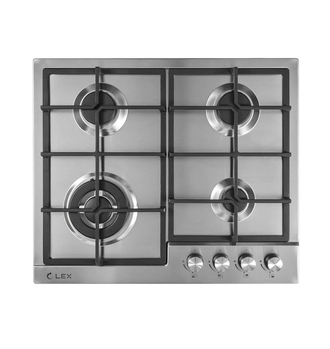 Газовая варочная панель Lex GVS 640 IX 4 конфорки, нержавеющая сталь