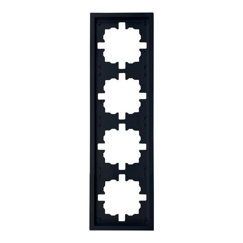 Рамка LEZARD ZIMA, 4-поста, черный бархат