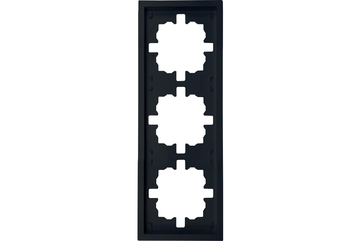 Рамка LEZARD ZIMA, 3-поста, черный бархат