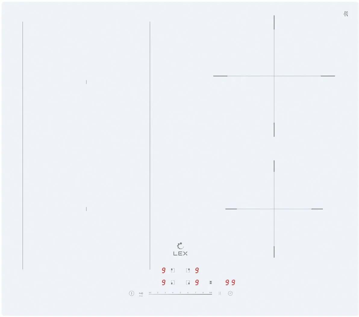 Индукционная варочная панель Lex EVI 641A WH 4 конфорки, белый