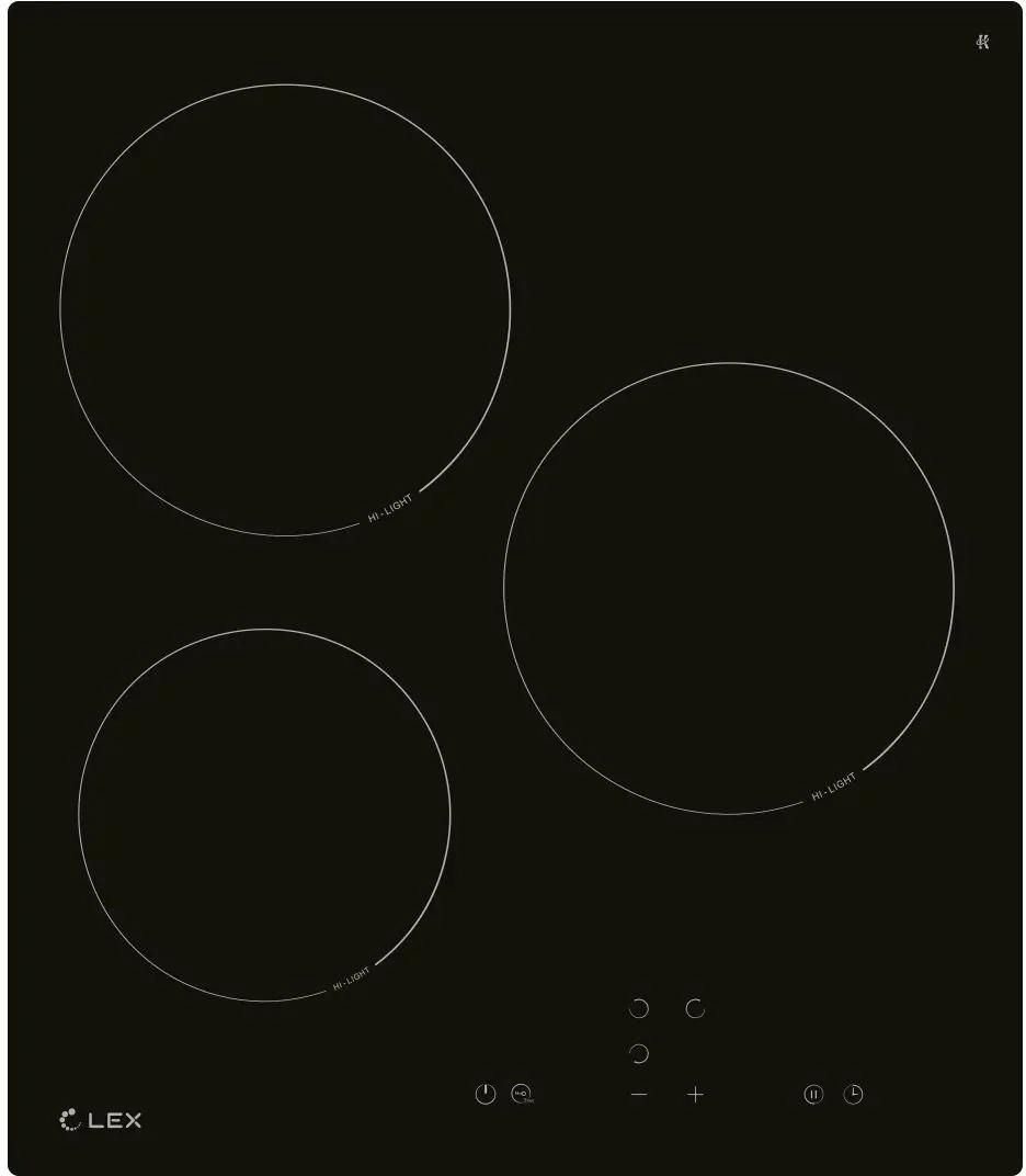 Электрическая варочная панель Lex EVH 430A BL 3 конфорки, черный