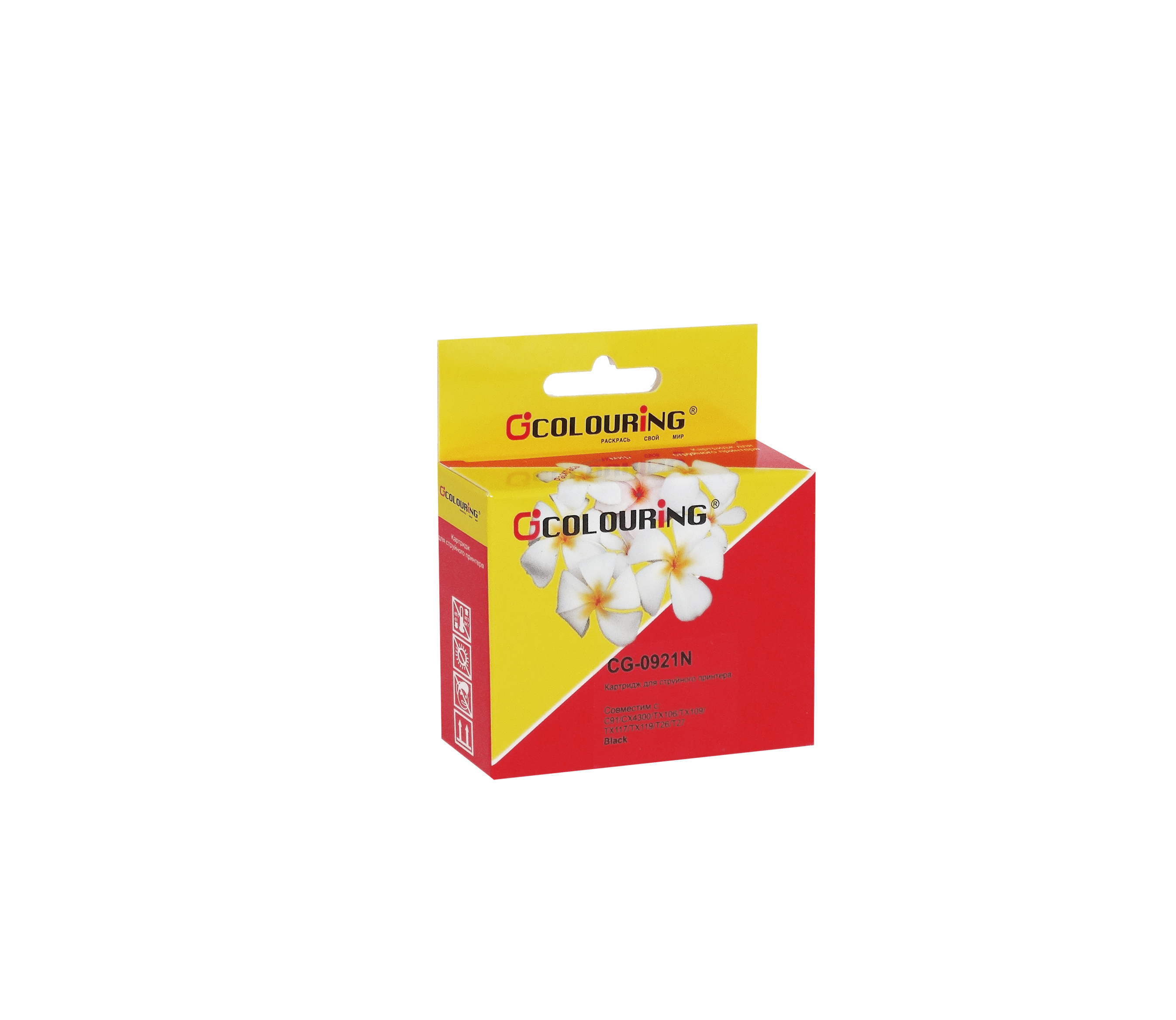 

Картридж Colouring CG-0921N для Epson Stylus C91/CX4300/TX106/TX109/TX117/TX119/T26/T27, черный (CG-TO921)