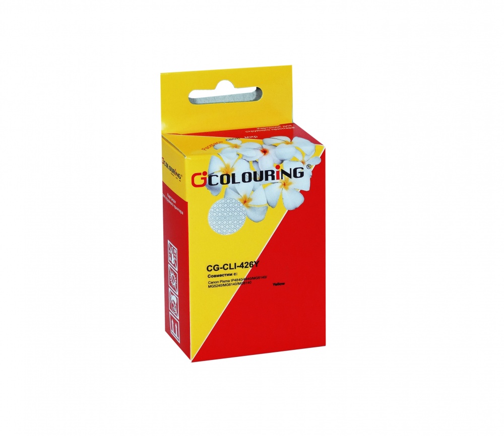 

Картридж Colouring CG-CLI-426Y для Canon IP4840/MG5140/MG5240/MG6140/MG8140, желтый с чипом