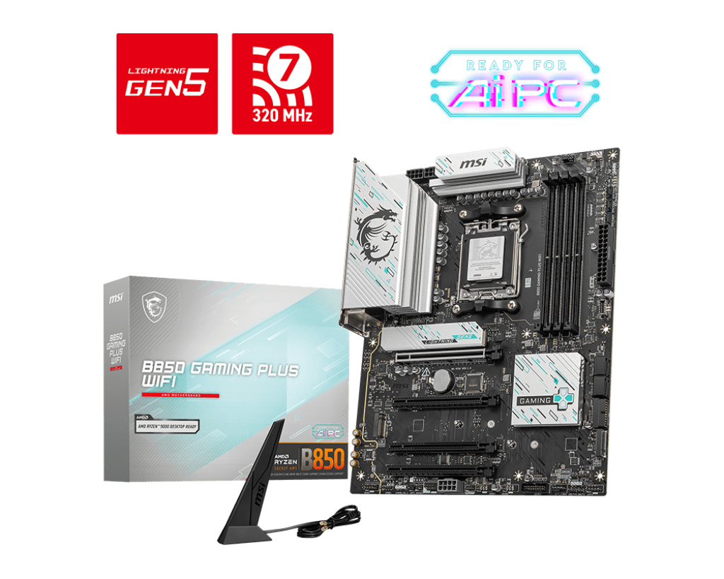 Материнская плата MSI B850 GAMING PLUS WIFI, AM5, AMD B850, ATX
