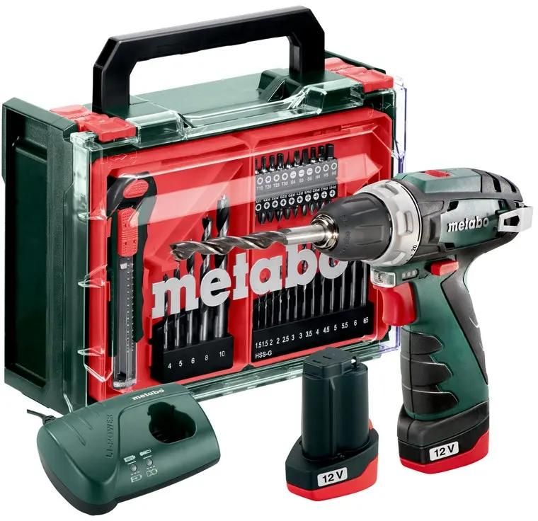 Дрель-шуруповерт Metabo PowerMaxx BS Basic SET, аккумуляторный