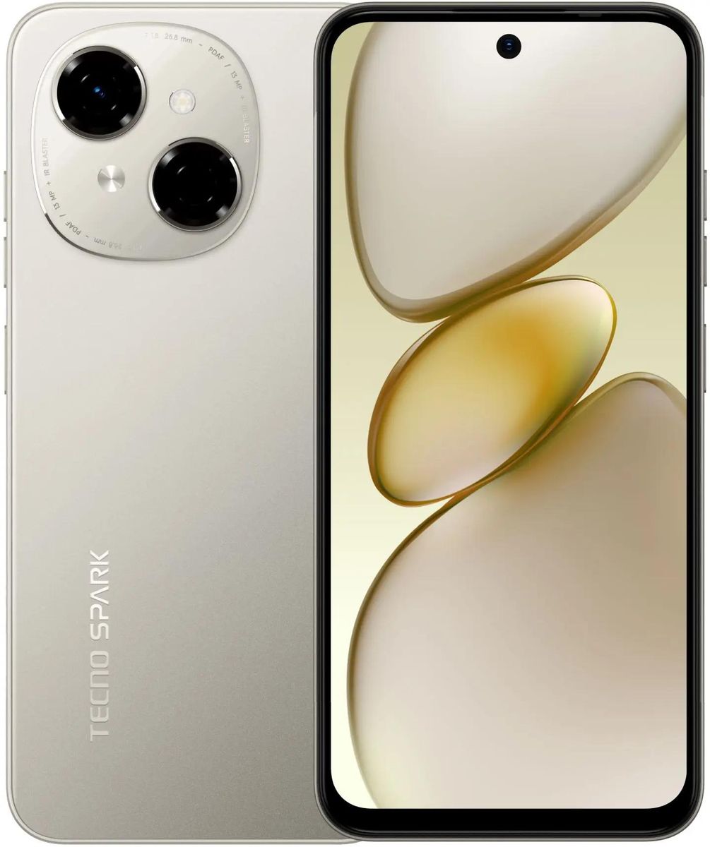 Смартфон Tecno SPARK Go 1 4Gb/64Gb золотистый (KL4 64+4 Titanium Gold)
