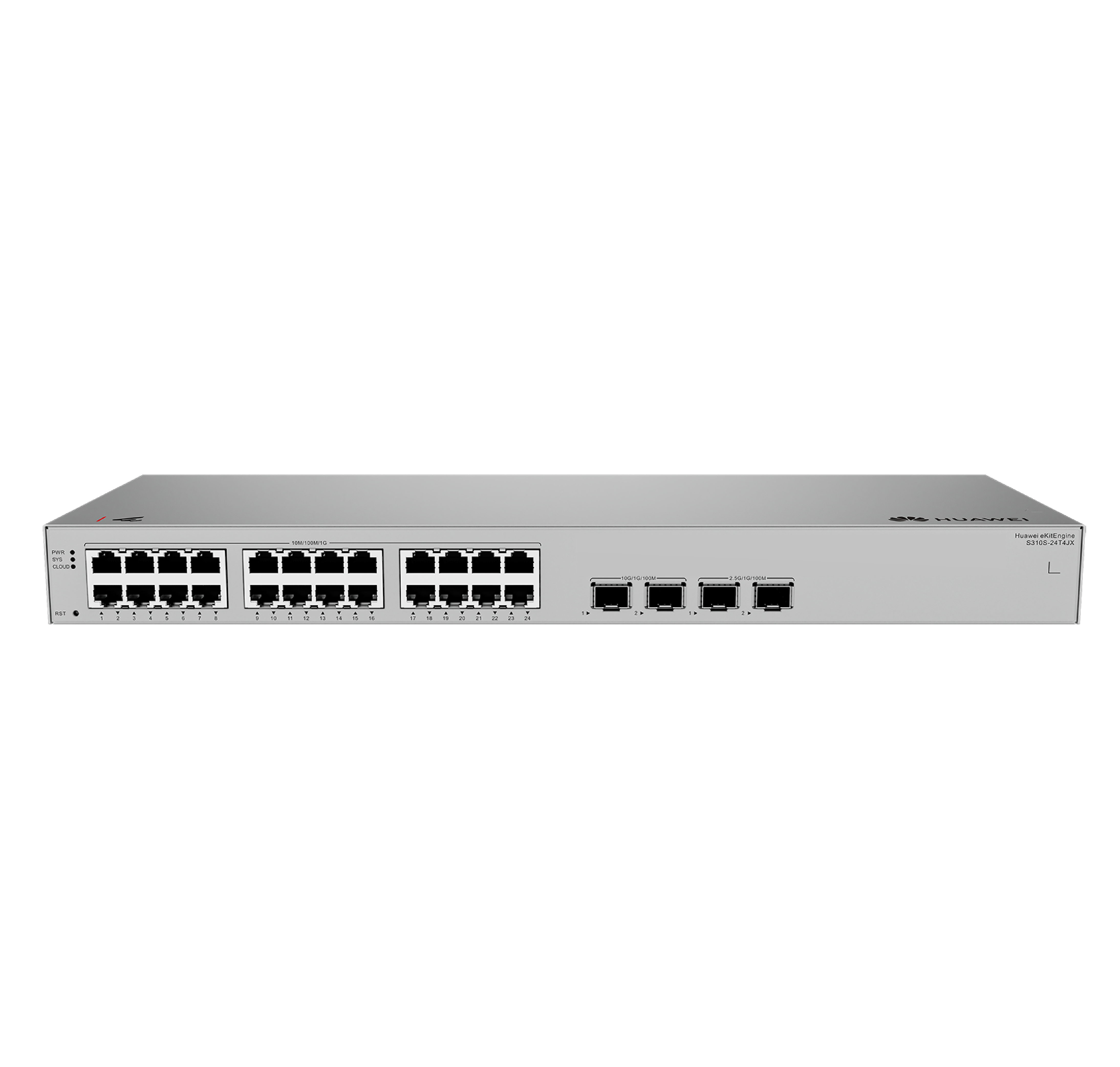 Коммутатор Huawei eKit S310S-24T4JX, 24x1 Гбит/с, SFP 2x2.5 Гбит/с, SFP/uplink: SFP+x2 (98012508)