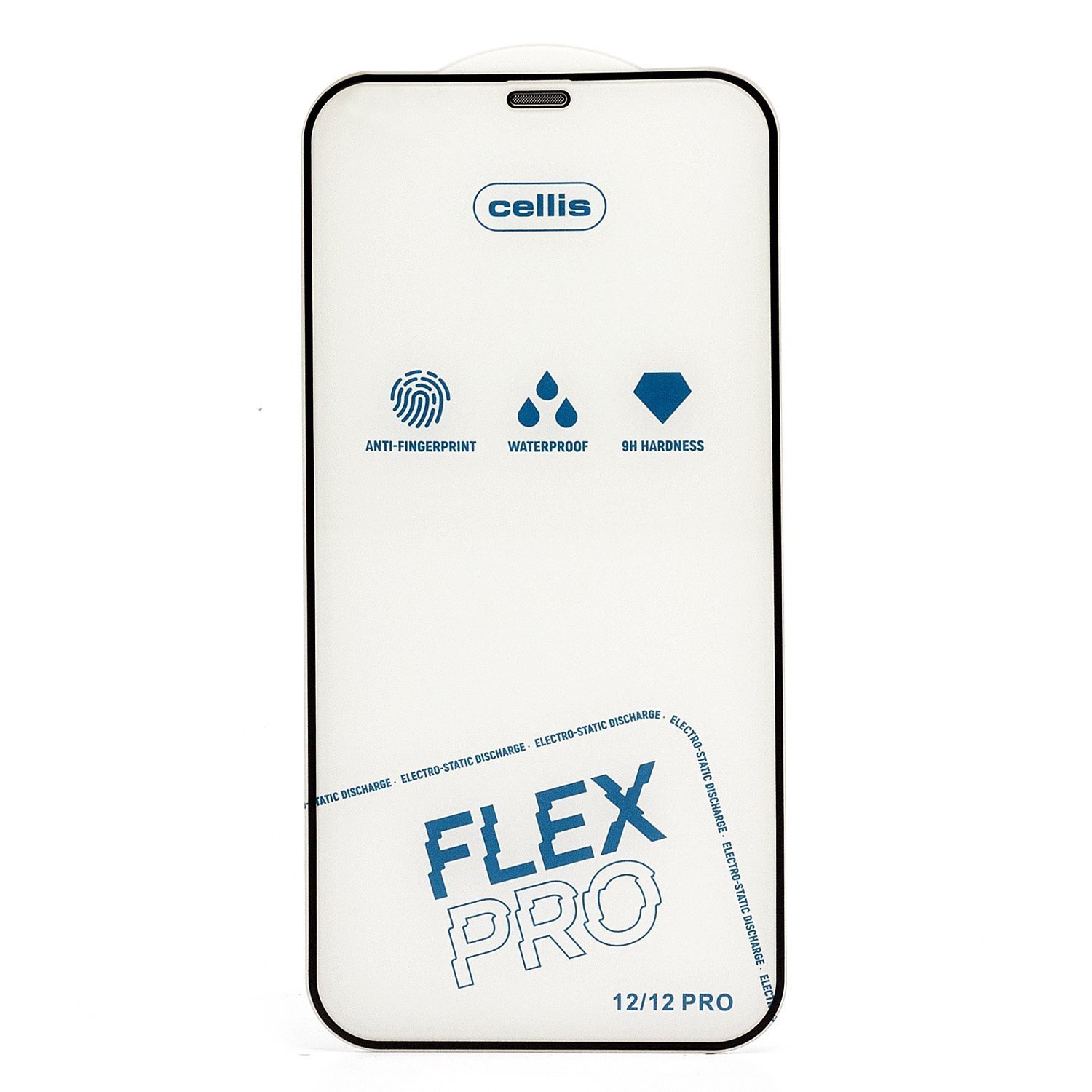 

Защитное стекло Cellis Flex Pro для экрана смартфона Apple iPhone 12/iPhone 12 Pro, FullScreen, поверхность глянцевая, черная рамка, 2.5D (236362)