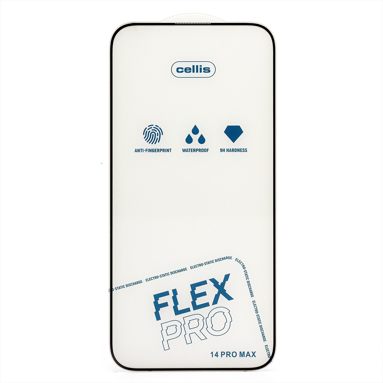 

Защитное стекло Cellis Flex Pro для экрана смартфона Apple iPhone 14 Pro Max, FullScreen, поверхность глянцевая, черная рамка, 2.5D (236366)