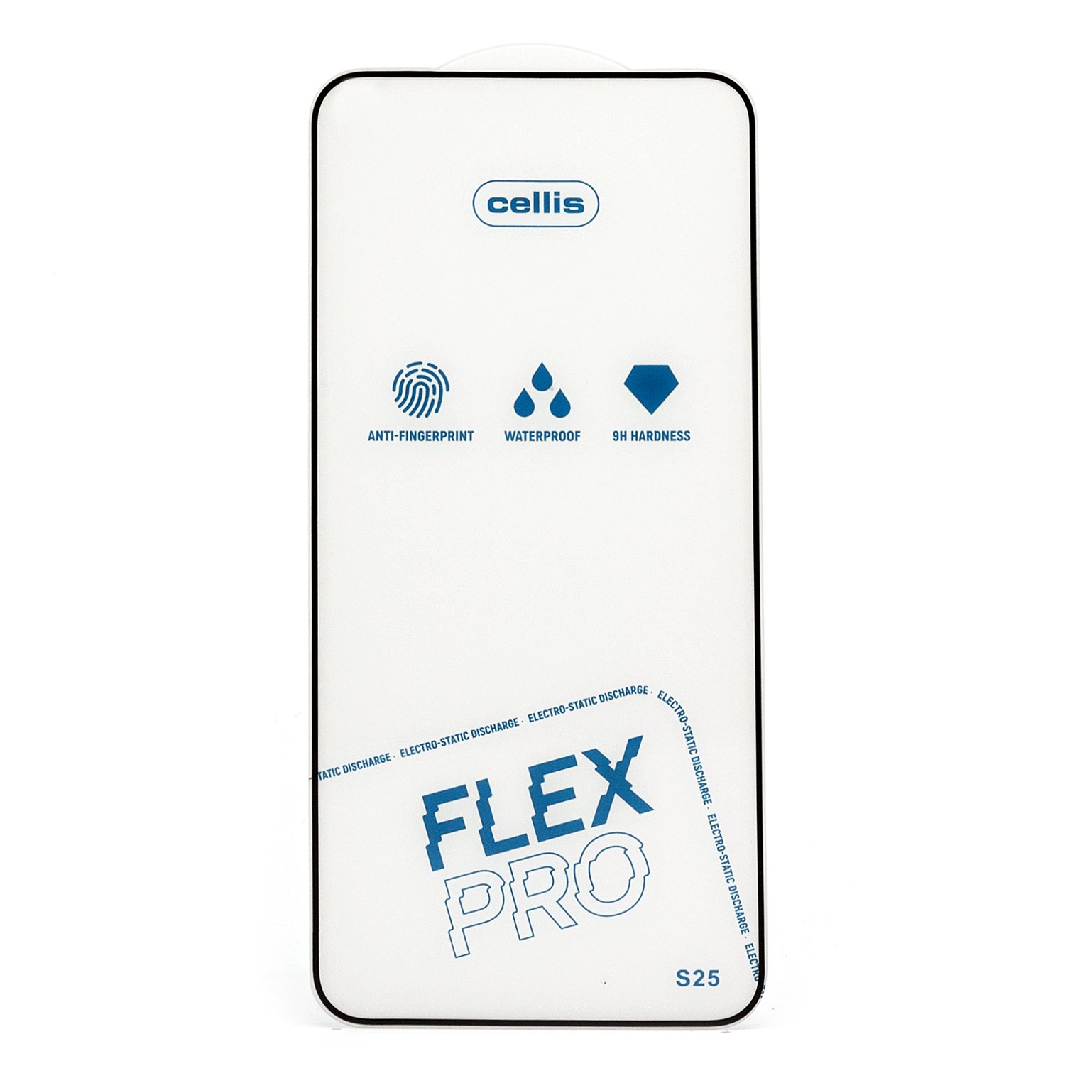

Защитное стекло Cellis Flex Pro для экрана смартфона Samsung Galaxy S25, FullScreen, поверхность глянцевая, черная рамка, 2.5D (238726)