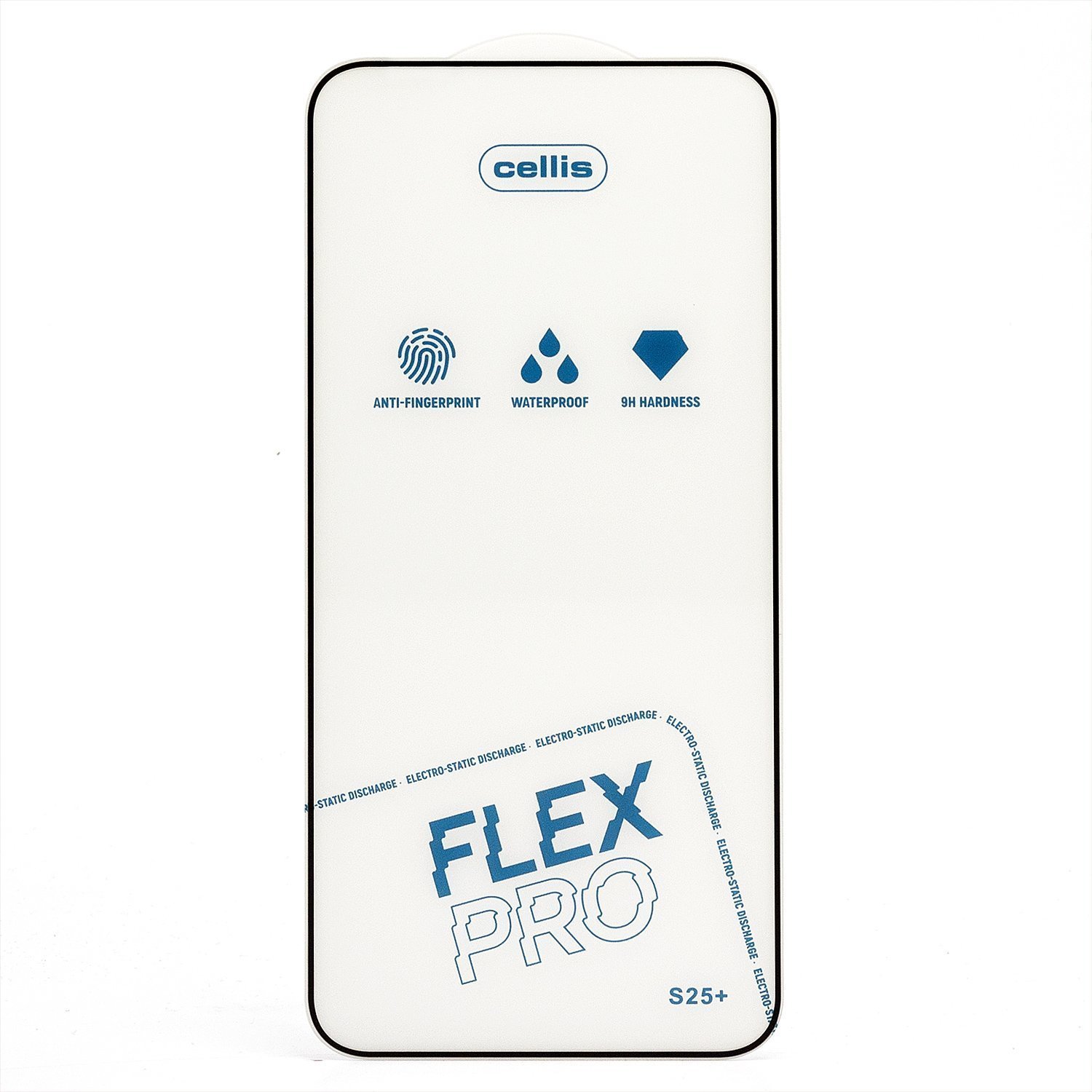 

Защитное стекло Cellis Flex Pro для экрана смартфона Samsung Galaxy S25+, FullScreen, поверхность глянцевая, черная рамка, 2.5D (238727)