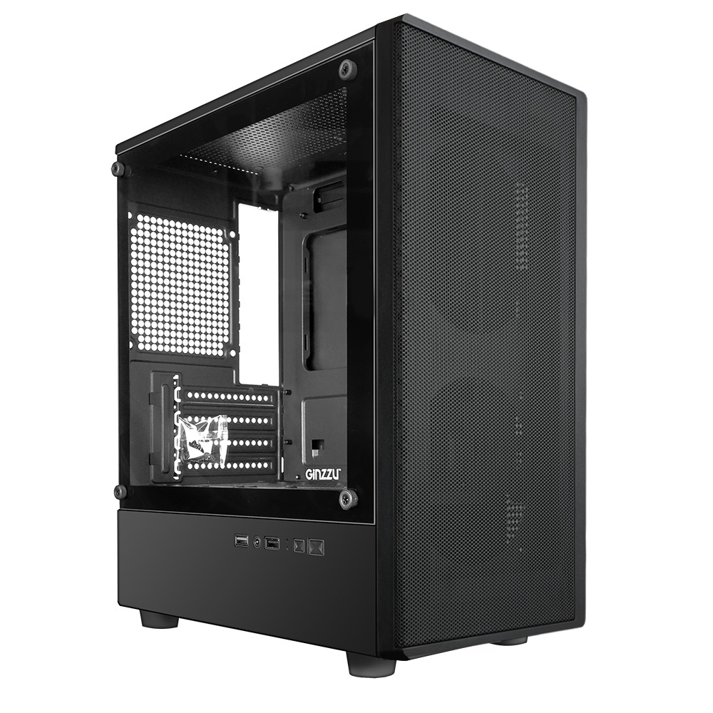 Корпус Ginzzu CL401, Midi-Tower, без БП, черный