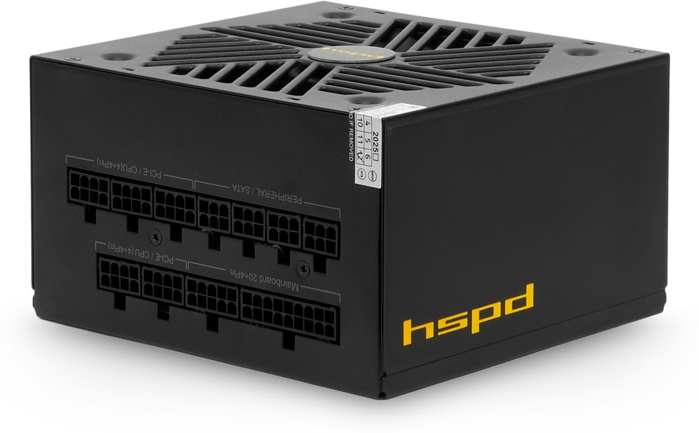Блок питания 850 Вт, HSPD HSK-850GF-BK, 120 мм 80 Plus Gold