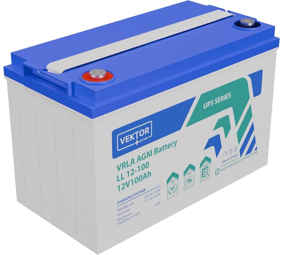 Аккумуляторная батарея для ИБП Vektor Energy LL 12-100, 12V, 100Ah