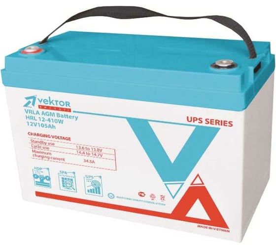 Аккумуляторная батарея для ИБП Vektor Energy HRL 12-410W, 12V, 115Ah