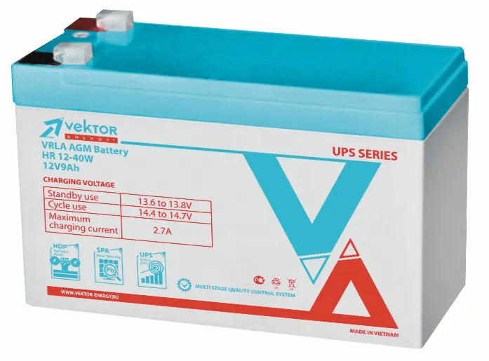 Аккумуляторная батарея для ИБП Vektor Energy HR 12-40W, 12V, 9Ah