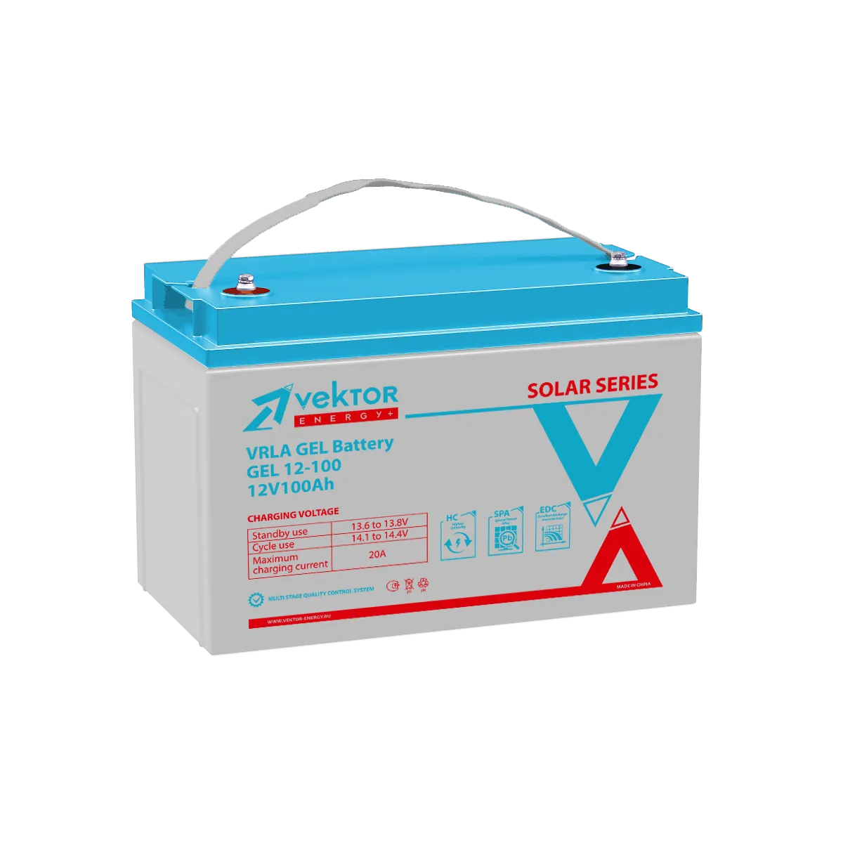 Аккумуляторная батарея для ИБП Vektor Energy GEL 12-100, 12V, 100Ah