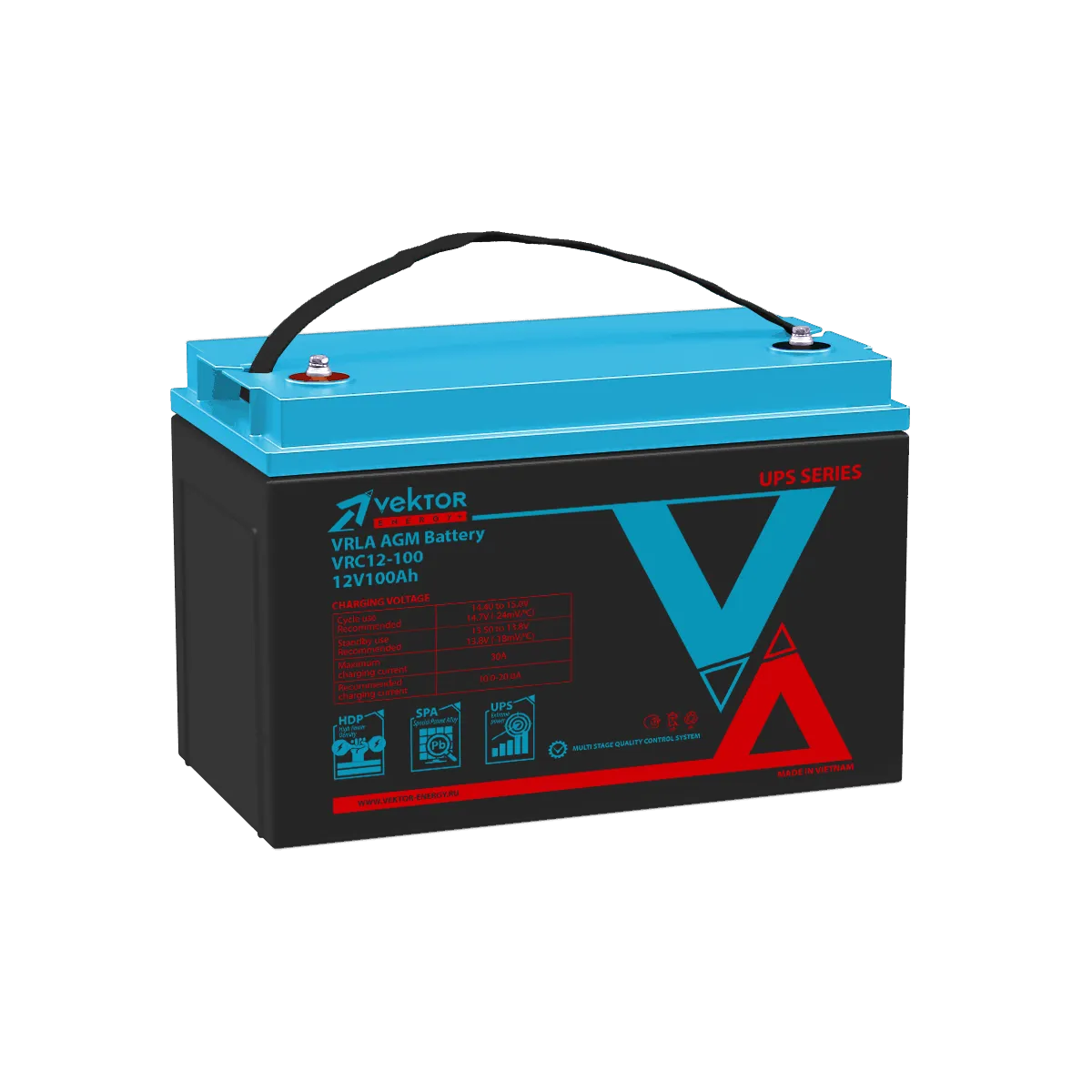 Аккумуляторная батарея для ИБП Vektor Energy VRC 12-100, 12V, 100Ah