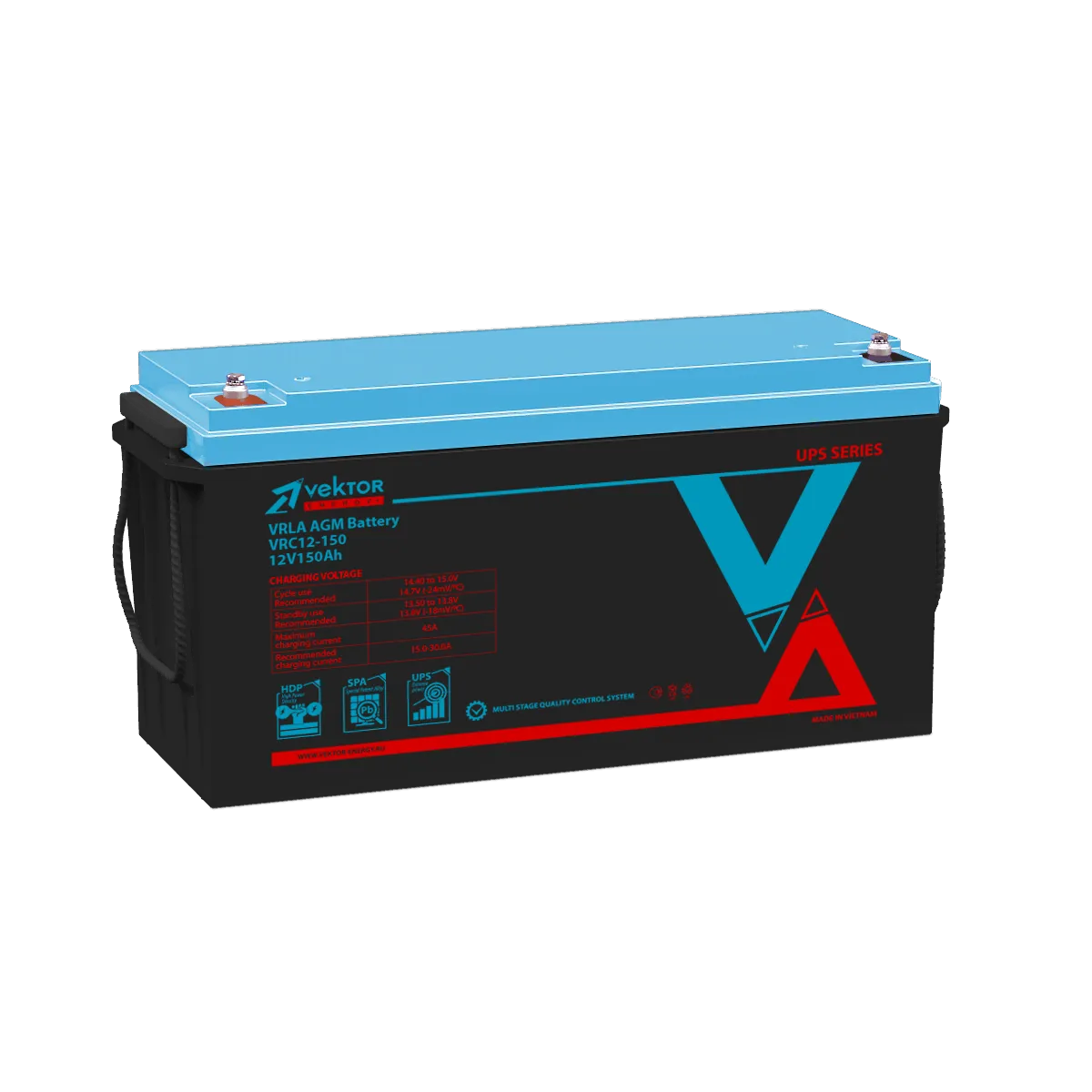 Аккумуляторная батарея для ИБП Vektor Energy VRC 12-150, 12V, 150Ah